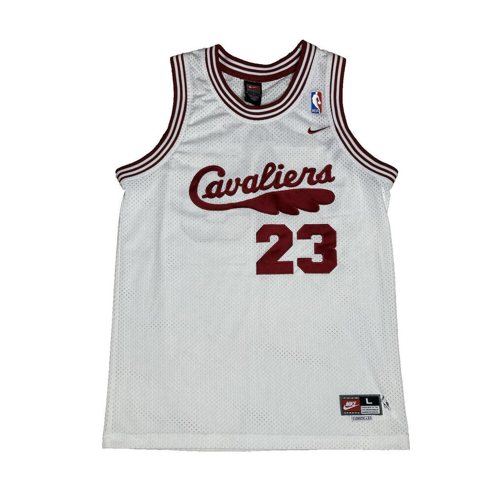 Vtg Nike LeBron James Cleveland Cavaliers NBA 1972 Rewind Jersey Adult Small +2